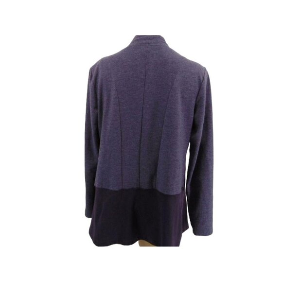 Logo Lorie Goldstein Draped Front Terry Cardigan S Color Block Oversized - Picture 7 of 14